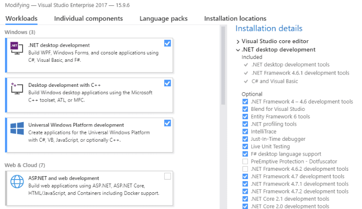 VS2017 Installer