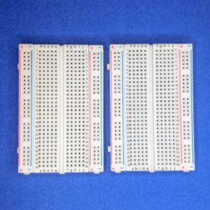 Photo of a pair of small breadboards.