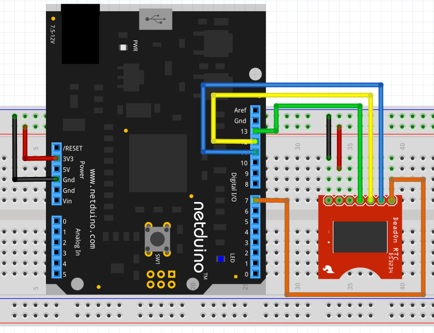 Netduino and DS3234 Breakout Board